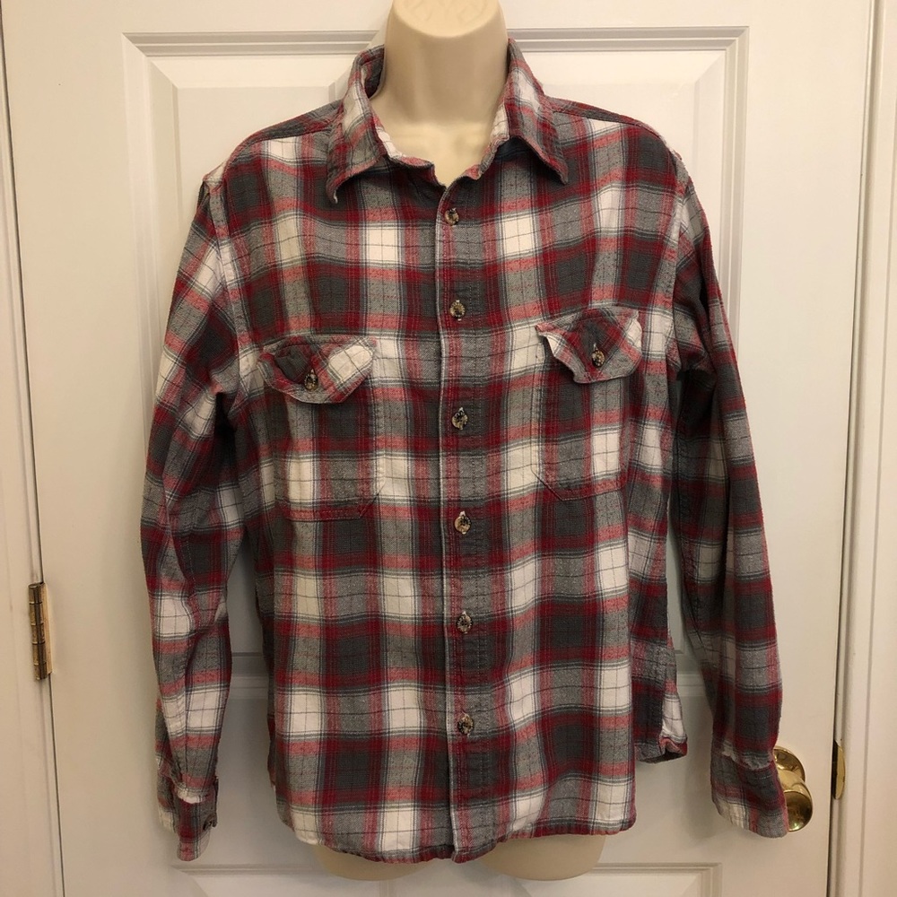 Field & Stream Men’s Flannel Shirt M Red & Grey